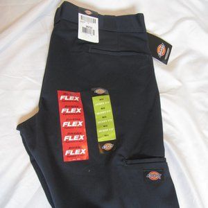 Dickies Work Pant 36x32 NWT Navy Blue Skinny Fit Straight Leg Flex Fabric Men's